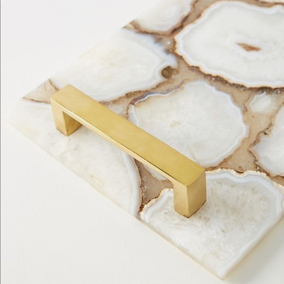 Anthropologie Agate Decorative Tray with Handles - Picture 2 of 3
